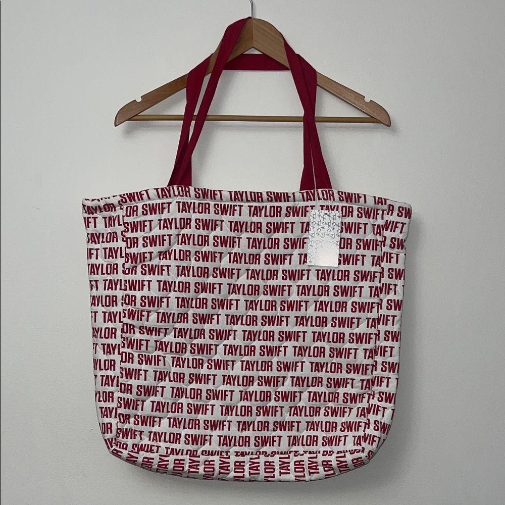 New!Taylor Swift❤️ Signature Red and White large  Tote